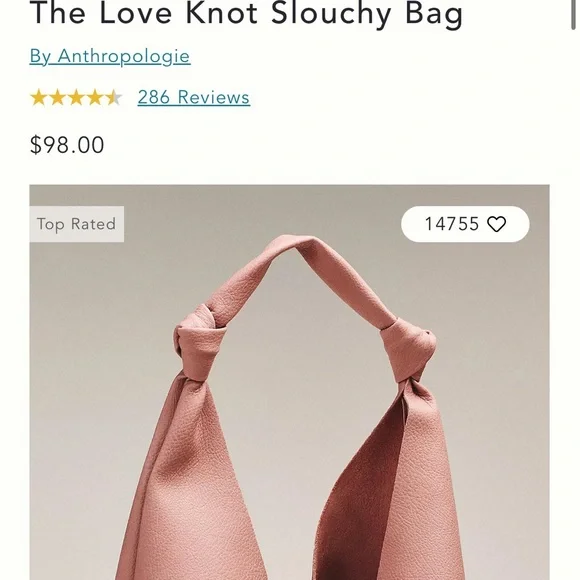 Anthropologie Love Knot Slouchy Bag in Green ☘️ - Picture 2 of 10